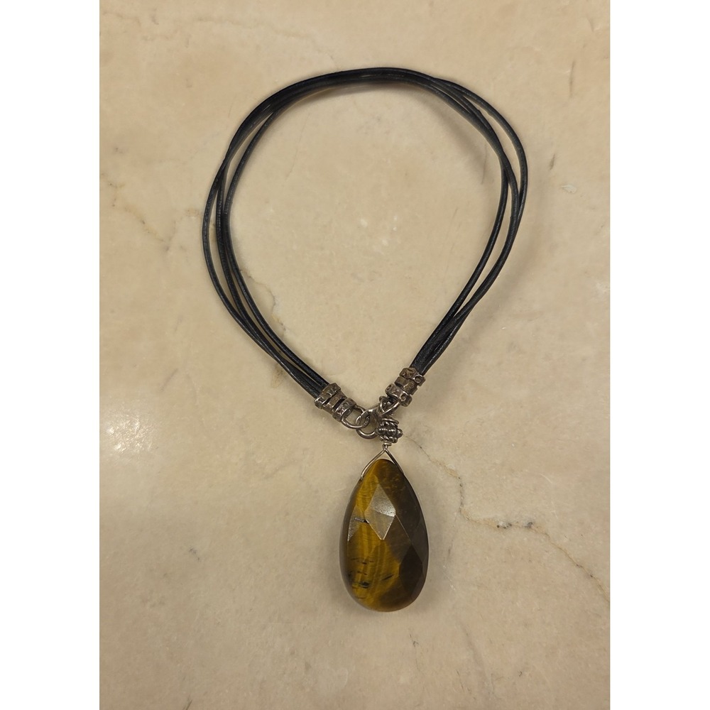 Unique Sterling Silver‎ Three Strand Tigers Eye Bracelet